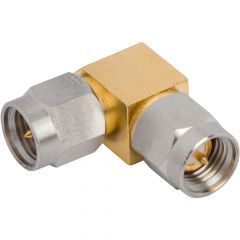 SMA Plug to SMA Plug Adapter 50 Ohm Right Angle High Performance