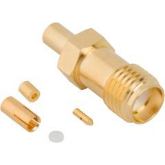 SMA Straight Crimp Jack 1.32 mm Micro-cable 50 Ohm