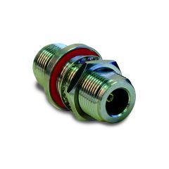 N-Type Jack to N-Type Jack Adapter 50 Ohm Straight 4-Hole Flange