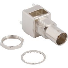 BNC Straight PCB Jack Through Hole Bulkhead Rear Mount 75 Ohm