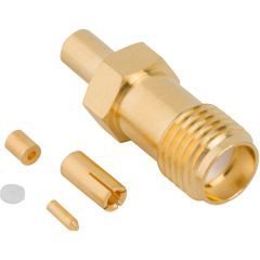 SMA Straight Crimp Jack 1.13 mm Micro-cable 50 Ohm