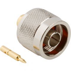 N-Type Straight Solder Plug RG-401 0.250-inch Conformable Times Tflex 401 50 Ohm