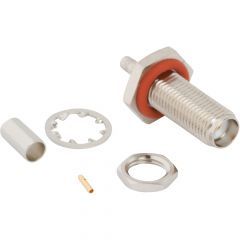 SMA Straight Crimp Jack RG-316DS Rear Bulkhead 50 Ohm IP67