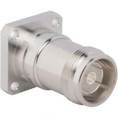 4.3-10 Panel Mount Jack 4-Hole Flange M3 Threaded 50 Ohm IP67