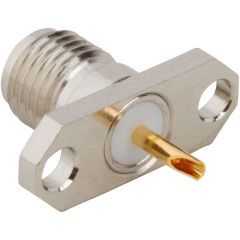 SMA Panel Mount Jack 2-Hole Flange Solder Cup 50 Ohm