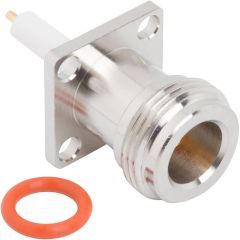 N-Type PCB Through Hole Right Angle Jack 50 Ohm Short Legs