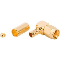 SMA Straight Crimp Jack 1.13 mm Micro-cable Bulkhead 50 Ohm