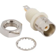 BNC Straight Receptacle Jack Solder Cup Bulkhead Front Mount 50 Ohm Isolated