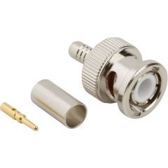 BNC Straight Crimp Plug RG-55 RG-142 RG-223 RG-400 50 Ohm