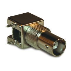 BNC Right Angle PCB Jack Through Hole Bulkhead Rear Mount 50 Ohm