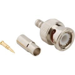 BNC Straight Crimp Plug RG-58 Plenum RG-122 50 Ohm