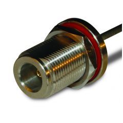 N-Type Straight Solder Jack RG-402 0.141-inch Conformable Times Tflex 402 Bulkhead 50 Ohm