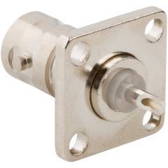 BNC Straight Receptacle Jack Solder Cup 4-Hole Flange 50 Ohm