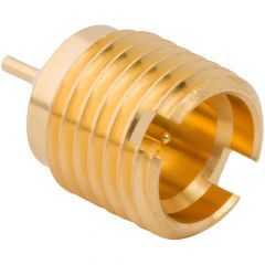 SMP Straight Smooth Bore Receptacle Jack Round Post Thread-in 50 Ohm
