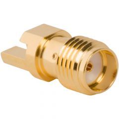 SMA PCB End Launch Straight Jack 50 Ohm Round Flange with Flats 0.062