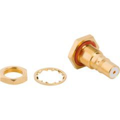 QMA Straight Solder Jack RG-405 0.086-inch Conformable Bulkhead 50 Ohm