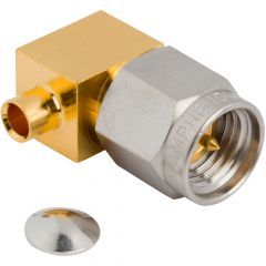 SMA Right Angle Solder Plug RG-405 0.086-inch Conformable 50 Ohm