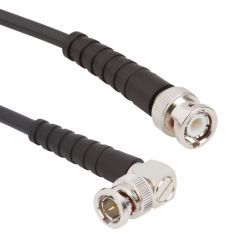 BNC Right Angle Plug to BNC Straight Plug RG-58 50 Ohm 48 inches