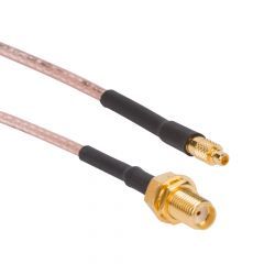 MMCX Straight Plug to SMA Straight Bulkhead Jack RG-316 50 Ohm 48 Inches