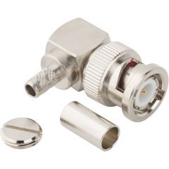 BNC Right Angle Crimp Plug RG-58 RG-141 Times LMR-195 50 Ohm