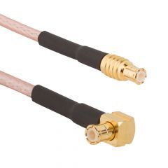 MCX Right Angle Plug to MCX Straight Plug RG-316 50 Ohm 12 inches
