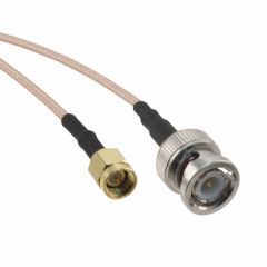 BNC Straight Plug to SMA Straight Plug RG-142 50 Ohm 12 inches