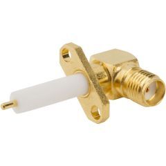 SMA Panel Mount Jack 2-Hole Flange Round Post 50 Ohm