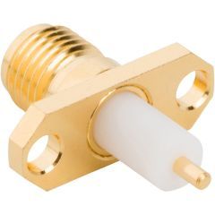 SMA Panel Mount Jack 2-Hole Flange Round Post 50 Ohm