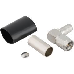 SMA Right Angle Crimp Jack 1.32 mm Micro-cable Bulkhead 50 SMA Right Angle Crimp Jack 1.32 mm Micro-cable Bulkhead 50