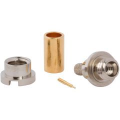 SMPM Straight Full Detent Crimp Jack RG-178 RG-196 Bulkhead Rear Mount 50 Ohm