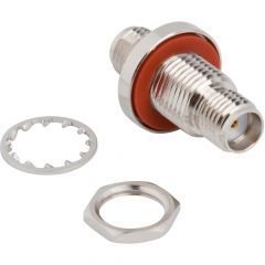 SMA Jack to SMA Jack Adapter 50 Ohm Straight Bulkhead IP68