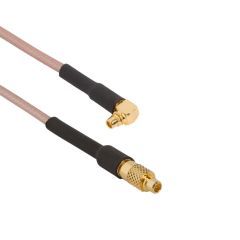 MMCX Right Angle Plug to MMCX Straight Plug RG-178 50 Ohm 36 inches