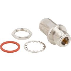 N-Type Jack to N-Type Jack Adapter 50 Ohm Straight Bulkhead