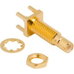 SMB PCB Through Hole Straight Jack Bulkhead 50 Ohm Extended Body