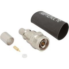 N-Type Straight Crimp Plug Times LMR-400 Optimized Belden 9913 50 Ohm IP67 ARC