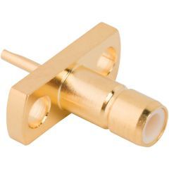 SMB Panel Mount Jack 2-Hole Flange Solder Cup 50 Ohm