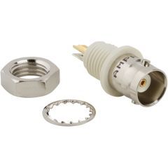 BNC Straight Receptacle Jack Solder Cup Bulkhead Front Mount 50 Ohm Isolated