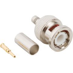 BNC Straight Crimp Plug RG-55 RG-142 RG-223 RG-400 50 Ohm