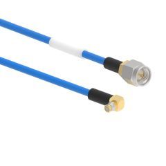 SMA Straight Plug to SMP Right Angle Plug Tflex 405 50 Ohm 0.50 M