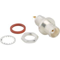 M39012/24-0002 BNC Straight Receptacle Jack Flat Tab Bulkhead Front Mount 50 Ohm Hermetic QPL Approved