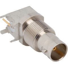 BNC Right Angle PCB Jack Through Hole Bulkhead Rear Mount 75 Ohm
