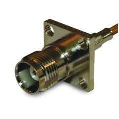 TNC Straight Crimp Jack RG-174 RG-188 RG-316 Times LMR-100A 4-Hole Flange 50 Ohm