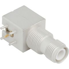RP-TNC Right Angle PCB Jack Through Hole Bulkhead Rear Mount 50 Ohm