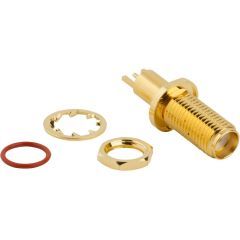 SMA PCB Through Hole Straight Jack Bulkhead 50 Ohm IP68