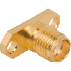 SMA Panel Mount Jack 2-Hole Flange Flat Tab 50 Ohm