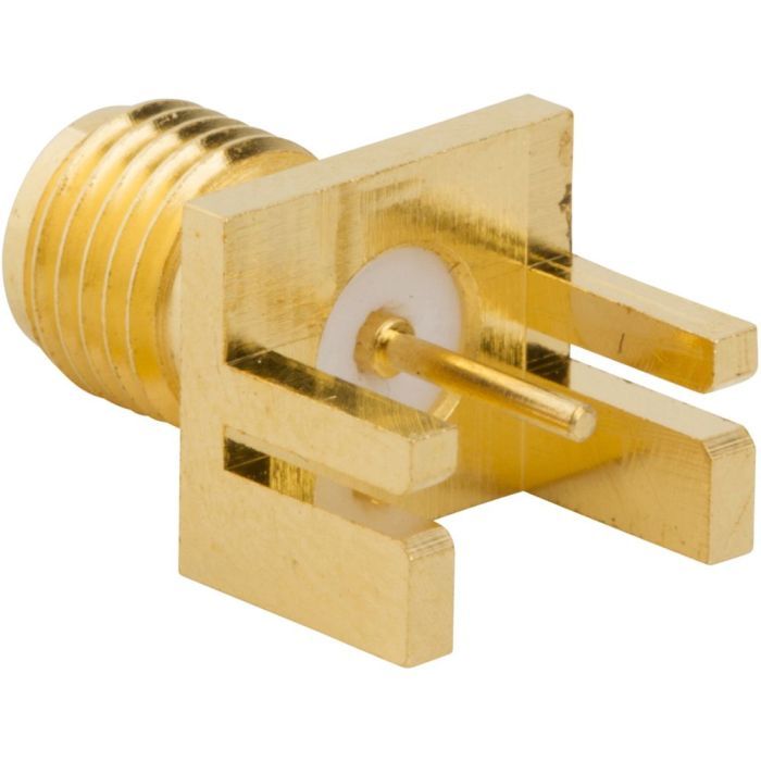 SMA PCB End Launch Straight Jack 50 Ohm Flush Flange 0.032
