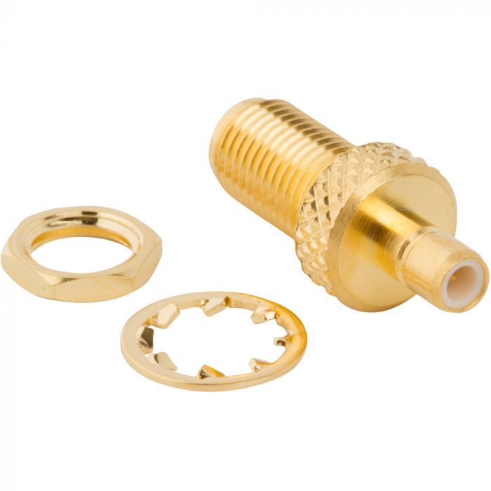 【メーカー直売】 Jack SMB to Jack SMA Adapter 242182 | Bulkhead Straight Ohm 50 ブランデー