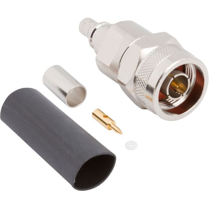 N-Type Straight Crimp Plug RG-8X Times LMR-240 Optimized 50 Ohm