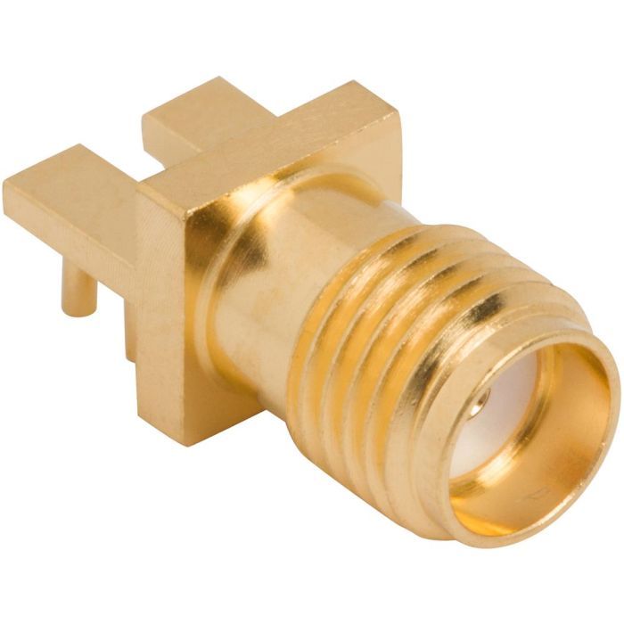 SMA PCB End Launch Straight Jack 50 Ohm 0.085 Square Flange