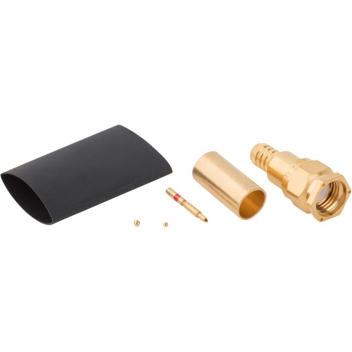 Gold Plating RG58 SMB Plug Connector Crimp Attachment Coax RG55 